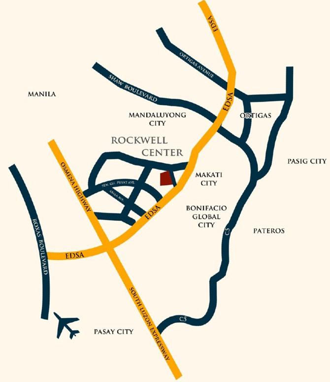 Jp Rizal Makati Map Proscenium At Rockwell Condominium - Estrella Street Corner J.p Rizal,  Rockwell Center, Makati City, Metro Manila Rockwell Land Corporation Ready  For Occupancy